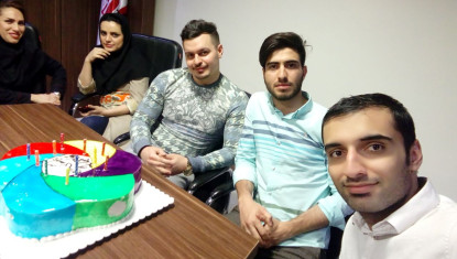 The birthday of April co-workers of Ghasedak Company, both of whom were dear friends